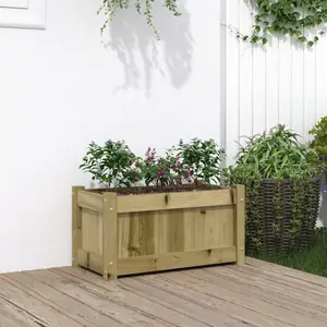 vidaXL Jardinière 60x31x31 cm bois de pin imprégné pas cher