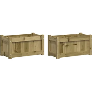 vidaXL Jardinières 2 pcs bois de pin imprégné pas cher