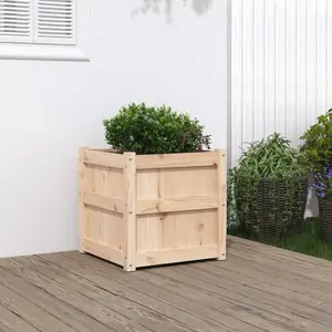 vidaXL Jardinière 50x50x50 cm bois de pin massif pas cher