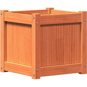 vidaXL Jardinière cire marron 40x40x40 cm bois de pin massif pas cher