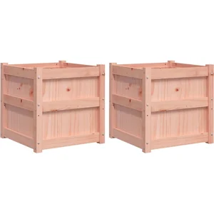 vidaXL Jardinières 2 pcs bois massif douglas pas cher