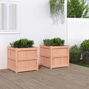 vidaXL Jardinières 2 pcs bois massif douglas pas cher