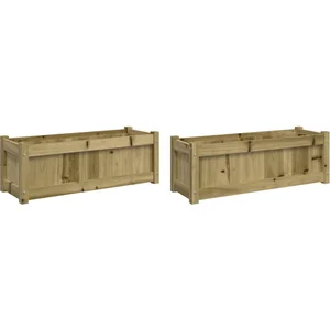 vidaXL Jardinières 2 pcs bois de pin imprégné pas cher