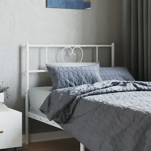 Comparateur de prix : vidaXL Tête de lit métal blanc 90 cm