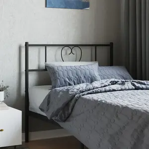 vidaXL Tête de lit métal noir 75 cm pas cher