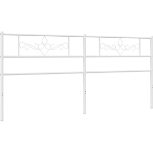 vidaXL Tête de lit métal blanc 193 cm pas cher