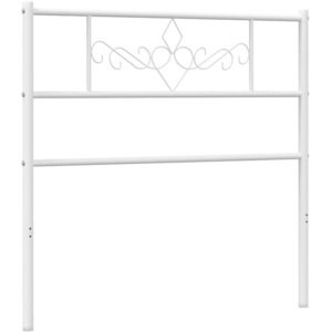 vidaXL Tête de lit métal blanc 100 cm pas cher