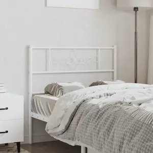 Comparateur de prix : vidaXL Tête de lit métal blanc 75 cm