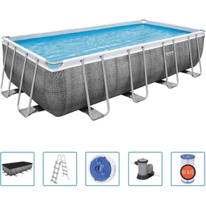 Bestway - Power - Steel - Zwembadset - rechthoekig - 549x274x122 - cmVendu parbol