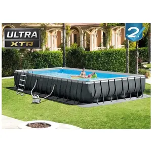 Ensemble de piscine Ultra xtr Frame Rectangulaire 975x488x132 cm Intex pas cher