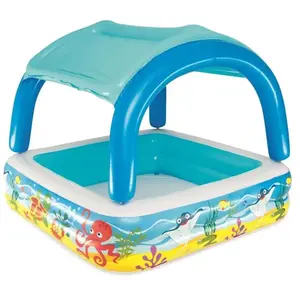 Bestway Bestway Piscine de jeu avec auvent bleu 140x140x114 cm 52192 pas cher