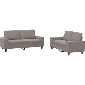 vidaXL Ensemble de canapés 2 pcs taupe tissu pas cher