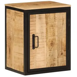 vidaXL Armoire de salle de bain 40x30x50cm bois massif manguier et fer pas cher
