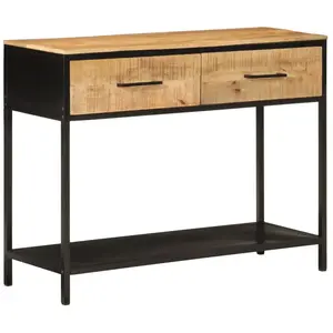 Comparateur de prix : vidaXL Table console 100x35x76 cm bois massif de manguier et fer