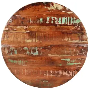 vidaXL Dessus de table Ø 80x2,5 cm rond bois massif de récupération pas cher
