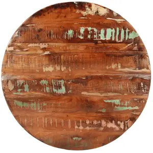 vidaXL Dessus de table Ø 90x2,5 cm rond bois massif de récupération pas cher