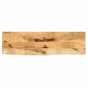 Dessus de table 100x20x2,5cm bord vif bois massif manguier brut Vidaxl pas cher