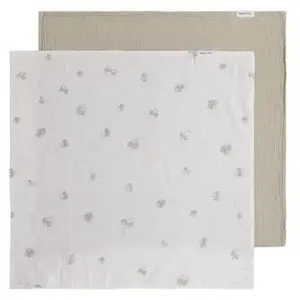 Baby's Only Hydrofiele doek Tender - Beige/Clover - 65x65 cm pas cher