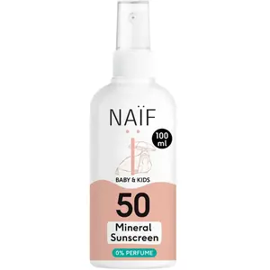 Naïf - Minerale Zonnebrandspray - Baby's & Kinderen - 0% parfum - SPF50 - 100ml pas cher