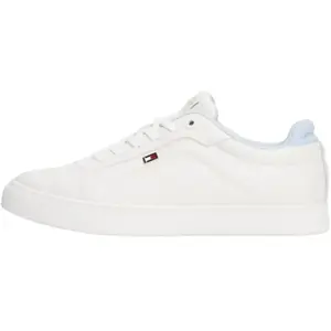 Tommy Hilfiger Baskets sportives FW0FW08899 - Chaussures basses - Beige (écru/bleu brisé), pointure 41, Beige Ecru Breezy Blue, 41 EU pas cher