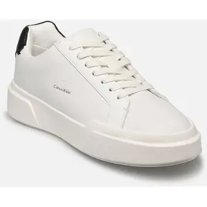 Calvin Klein, Femmes, Baskets, White Leather Women Sneaker, Blanc, (38) pas cher