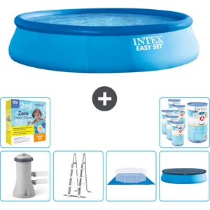 Intex Rond Opblaasbaar Easy Set Zwembad - 457 x 107 cm - Blauw - Inclu... pas cher