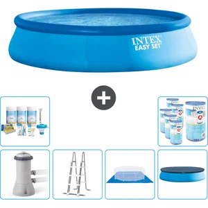 Intex Rond Opblaasbaar Easy Set Zwembad - 457 x 107 cm - Blauw - Inclu... pas cher