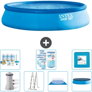 Intex Rond Opblaasbaar Easy Set Zwembad - 457 x 107 cm - Blauw - Inclu... pas cher