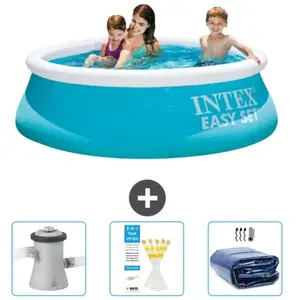 Intex Rond Opblaasbaar Easy Set Zwembad - 183 x 51 cm - Blauw - Inclus...
