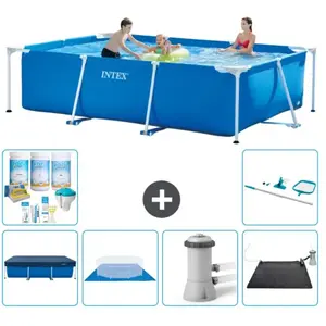 Intex Rechthoekig Opzetzwembad - 300 x 200 x 75 cm - Blauw - Inclusief...