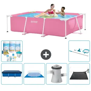 Intex Zwembad - Opzetzwembad - Rechthoekig - 220 x 150 x 60 cm - Roze ...