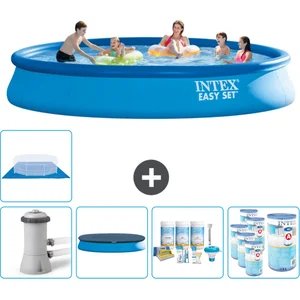 Intex Rond Opblaasbaar Easy Set Zwembad - 457 x 84 cm - Blauw - Inclus...