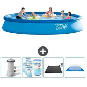 Intex Rond Opblaasbaar Easy Set Zwembad - 457 x 84 cm - Blauw - Inclus...