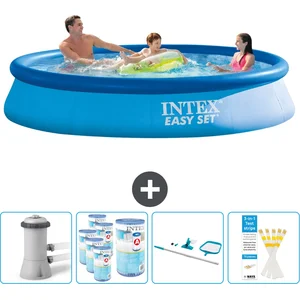 Intex Rond Opblaasbaar Easy Set Zwembad - 366 x 76 cm - Blauw - Inclus...