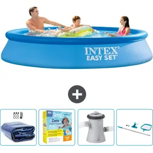 Intex Rond Opblaasbaar Easy Set Zwembad - 305 x 61 cm - Blauw - Inclus...
