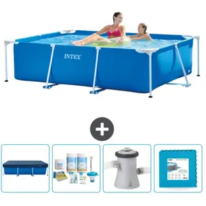 Intex Rechthoekig Frame Zwembad - 220 x 150 x 60 cm - Blauw - Inclusie... pas cher