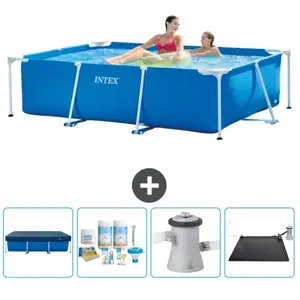 Intex Rechthoekig Frame Zwembad - 220 x 150 x 60 cm - Blauw - Inclusie...