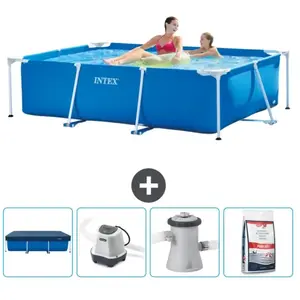 Intex Rechthoekig Frame Zwembad - 220 x 150 x 60 cm - Blauw - Inclusie... pas cher