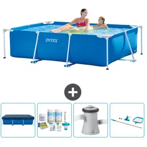 Intex Rechthoekig Frame Zwembad - 220 x 150 x 60 cm - Blauw - Inclusie...