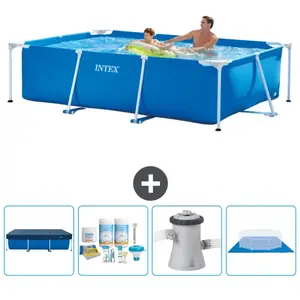 Intex Rechthoekig Frame Zwembad - 260 x 160 x 65 cm - Blauw - Inclusie...