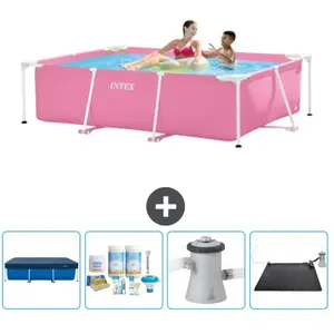 Intex Rechthoekig Frame Zwembad - 220 x 150 x 60 cm - Roze - Inclusief... pas cher