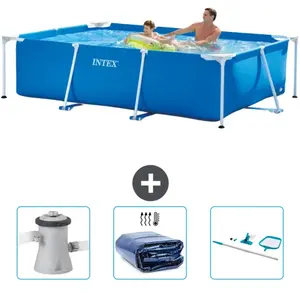 Intex Rechthoekig Frame Zwembad - 260 x 160 x 65 cm - Blauw - Inclusie...