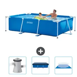 Intex Rechthoekig Frame Zwembad - 260 x 160 x 65 cm - Blauw - Inclusie...