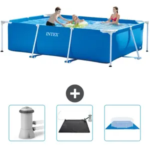 Intex Rechthoekig Frame Zwembad - 300 x 200 x 75 cm - Blauw - Inclusie... pas cher