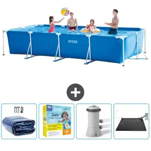 Intex Rechthoekig Frame Zwembad - 450 x 220 x 84 cm - Blauw - Inclusie...