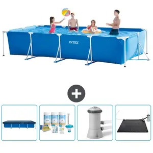 Intex Rechthoekig Frame Zwembad - 450 x 220 x 84 cm - Blauw - Inclusie... pas cher