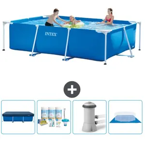 Intex Rechthoekig Frame Zwembad - 300 x 200 x 75 cm - Blauw - Inclusie... pas cher