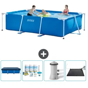 Intex Rechthoekig Frame Zwembad - 300 x 200 x 75 cm - Blauw - Inclusie... pas cher