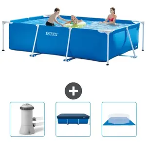 Intex Rechthoekig Frame Zwembad - 300 x 200 x 75 cm - Blauw - Inclusie...
