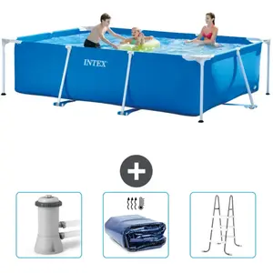Intex Rechthoekig Frame Zwembad - 300 x 200 x 75 cm - Blauw - Inclusie...